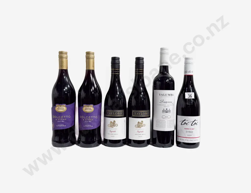 Six Assorted Australian Syrah & One NZ Syrah Image 1++