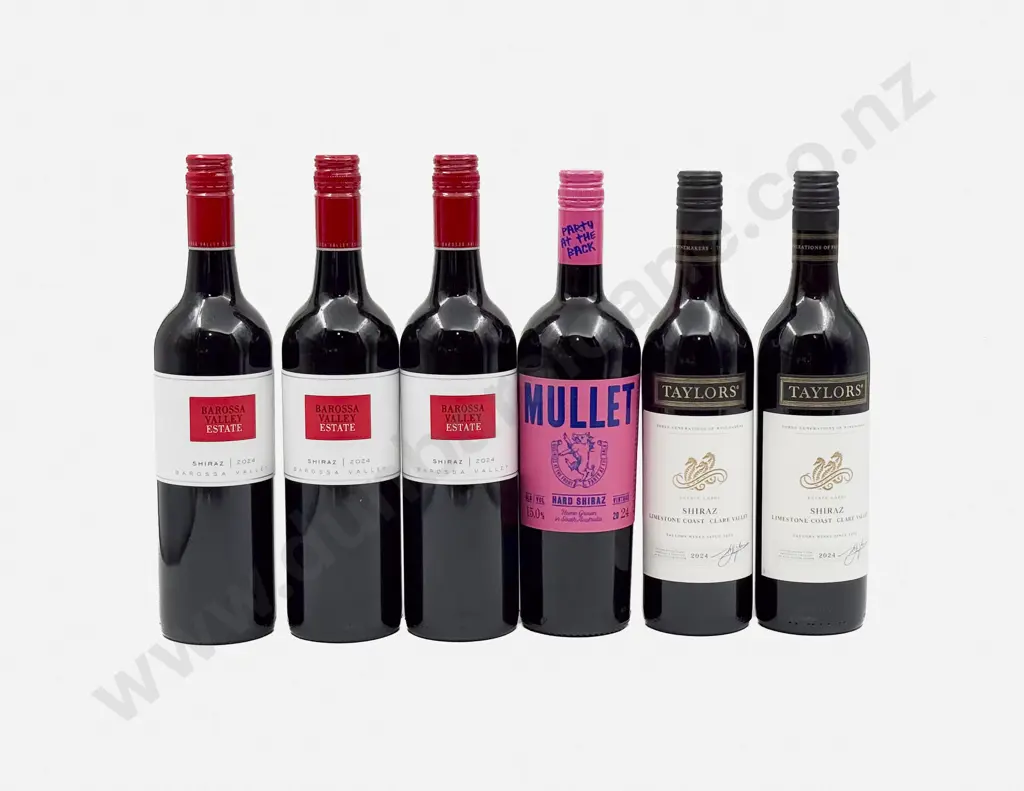 Six Assorted Australian Shiraz Image 1++