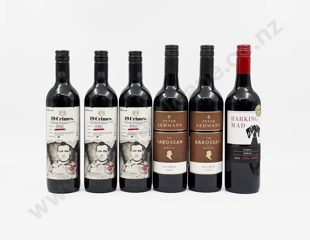 Six Assorted Australian Shiraz Image 1++