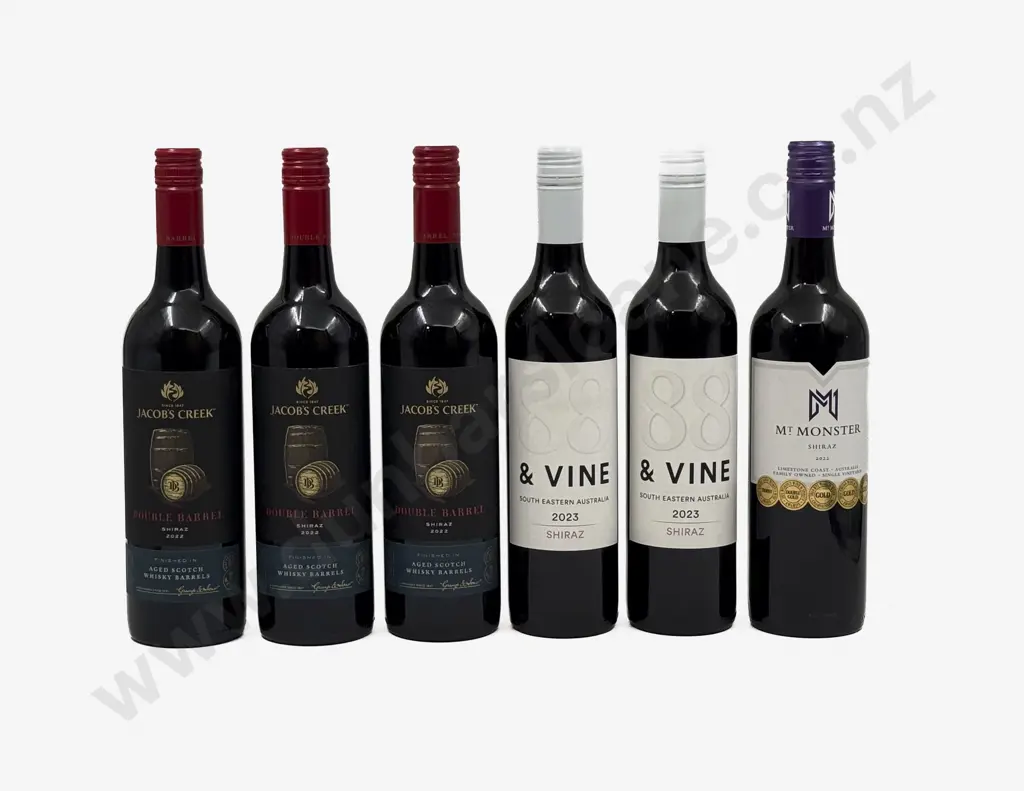 Six Australian Assorted Shiraz Image 1++