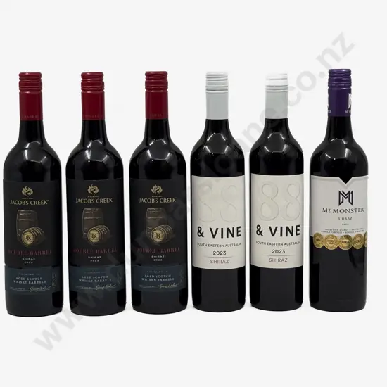 Six Australian Assorted Shiraz