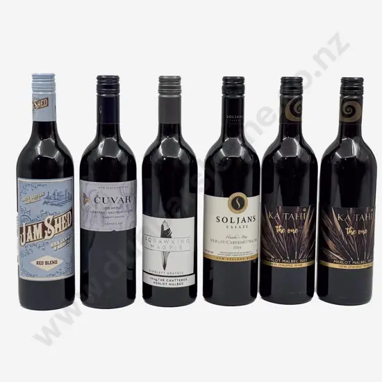 Five NZ Blended Merlots & One Australian Red