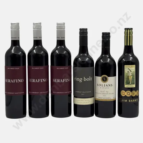 Six Australian Assorted Cabernet Sauvignon