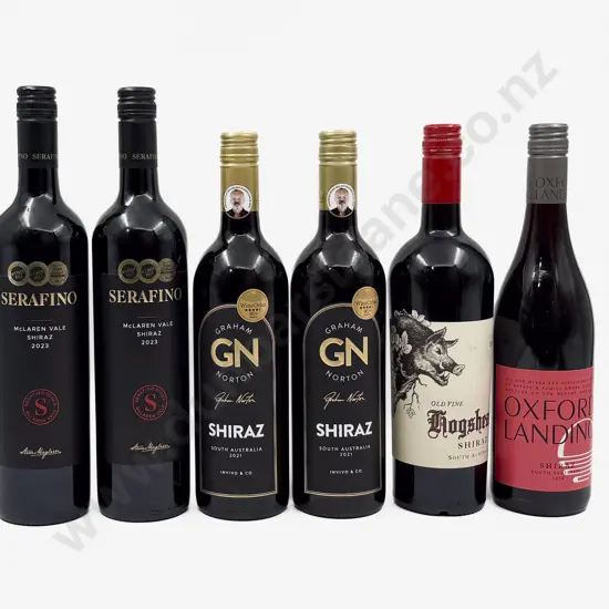 Six Australian Assorted Shiraz