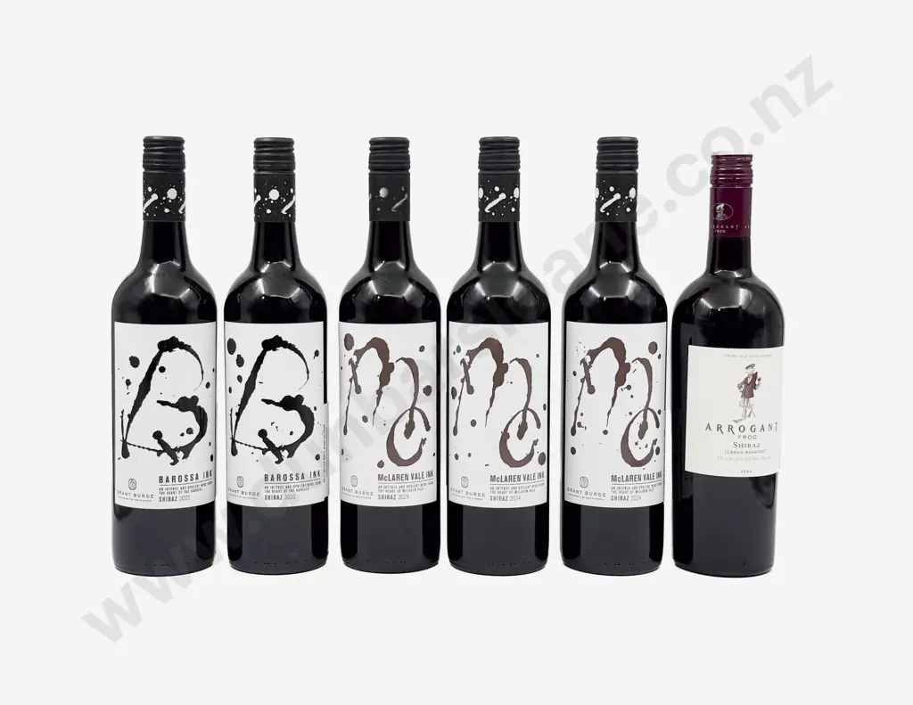 Five Australian Shiraz & One French Shiraz Image 1++