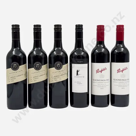 Six Australian Assorted Shiraz Blends