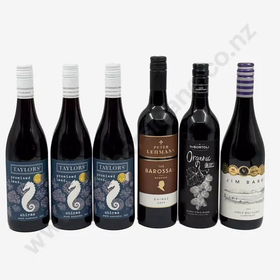 Six Australian Assorted Shiraz
