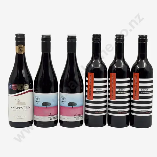 Six Australian Assorted Shiraz