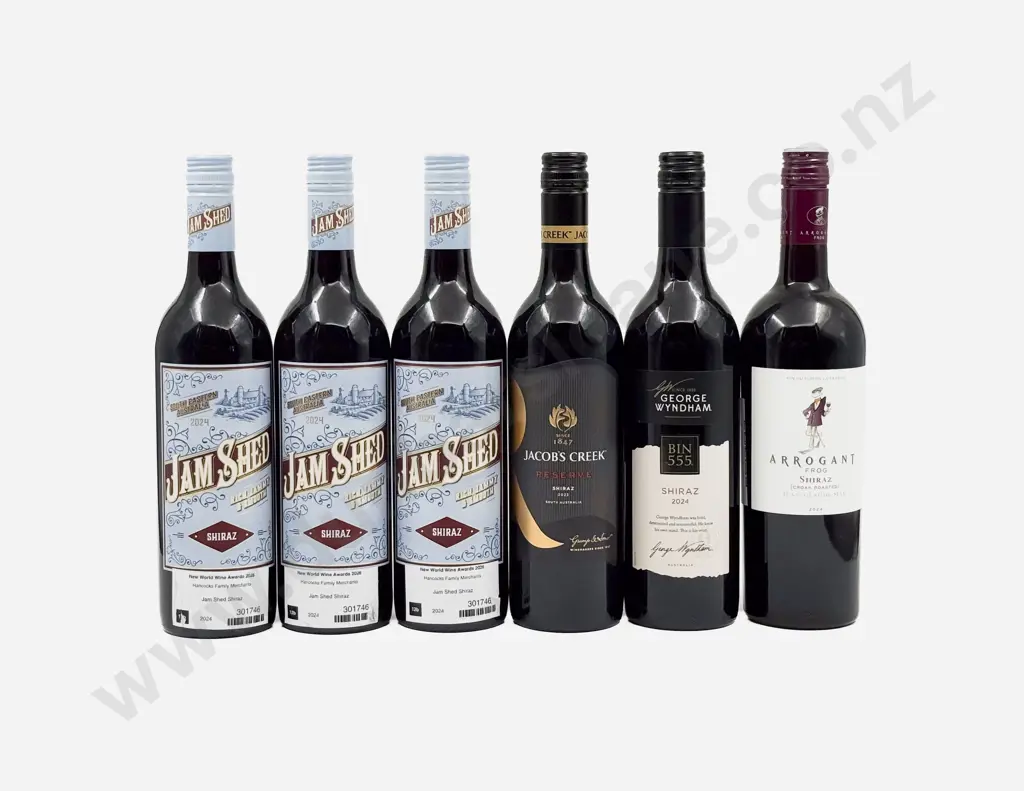 Five Australian Shiraz & One French Shiraz Image 1++