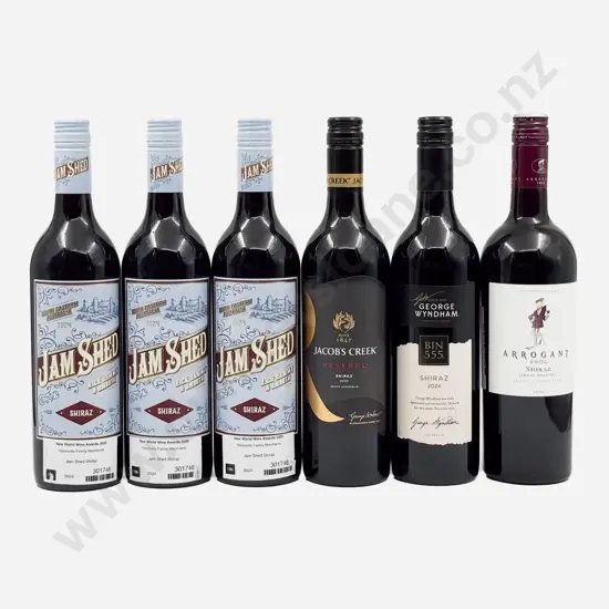 Five Australian Shiraz & One French Shiraz