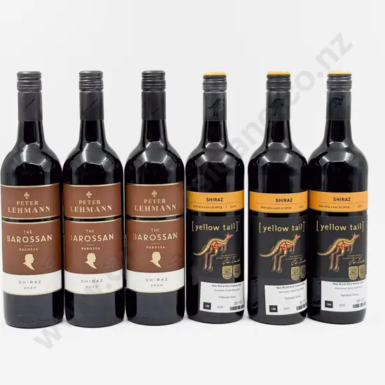 Six Australian Assorted Shiraz
