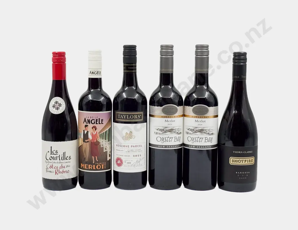 Two NZ Merlots & Four International Reds Image 1++
