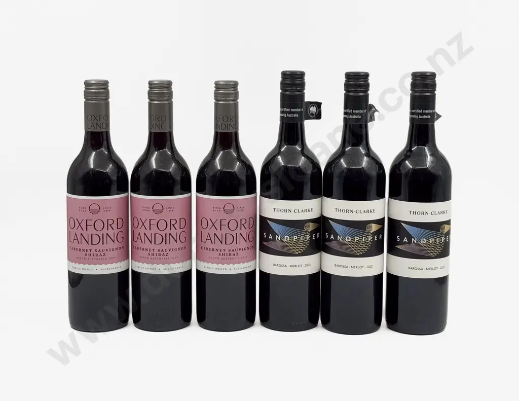 Three Australian Blended Reds & Three Australian Merlots Image 1++
