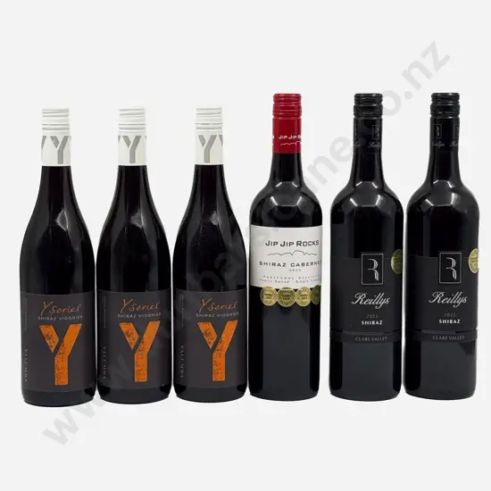 Six Australian Assorted Shiraz Blends