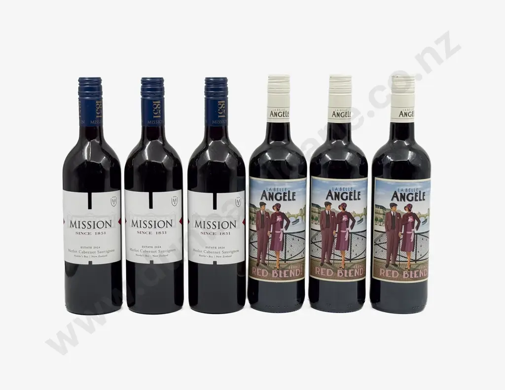 Three NZ Merlot Blends & Three French Red Blends Image 1++