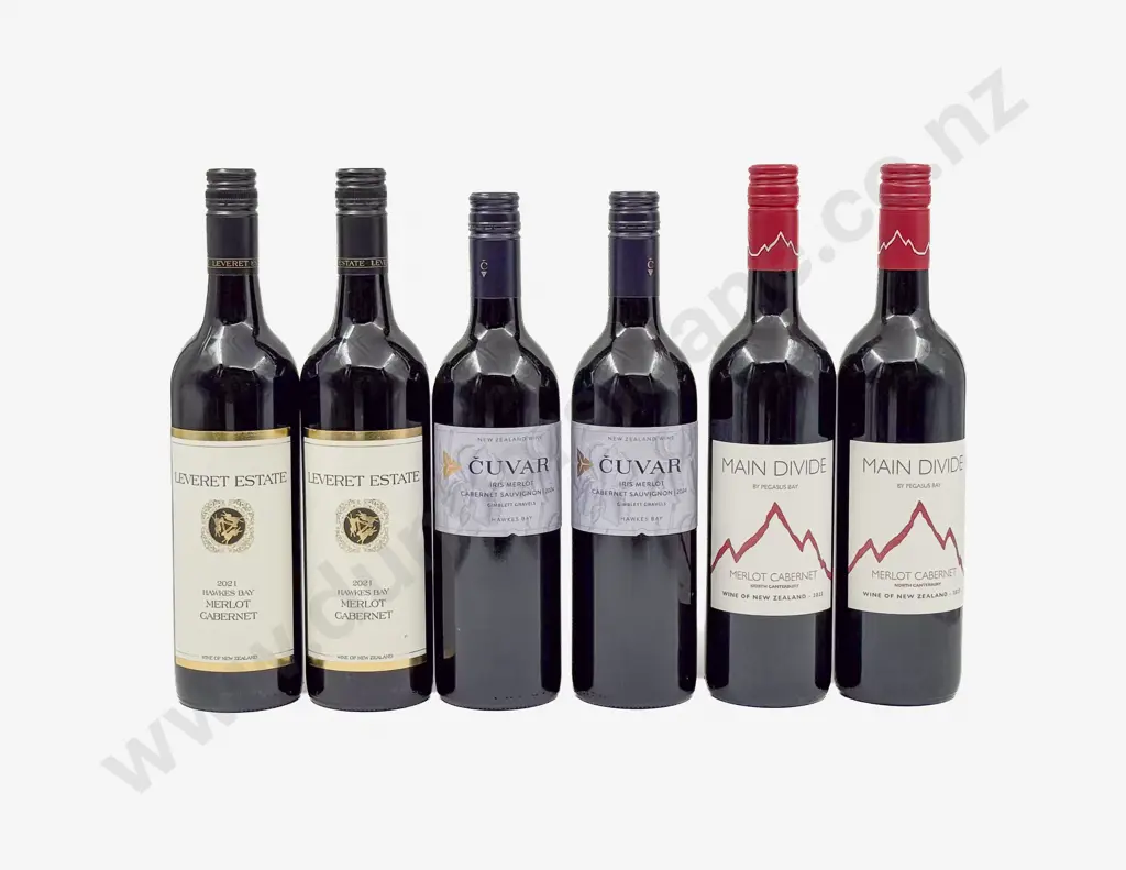 Six NZ Merlot Blends Image 1++