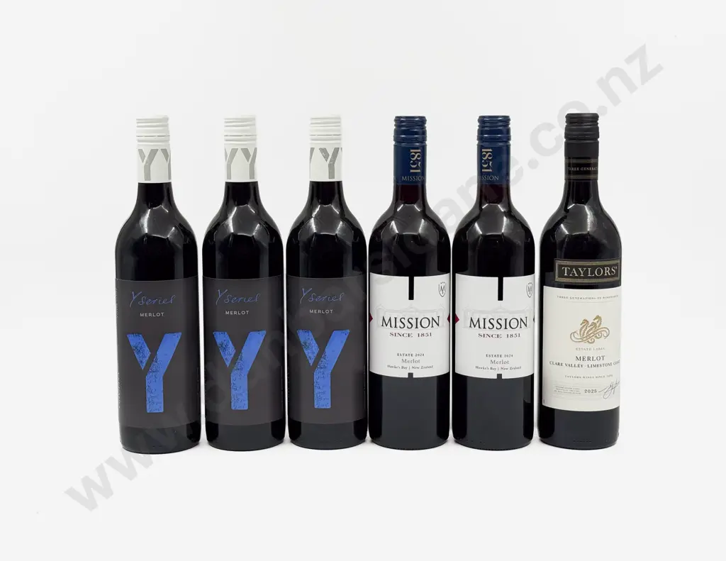Four Australian & Two NZ Assorted Merlot Image 1++