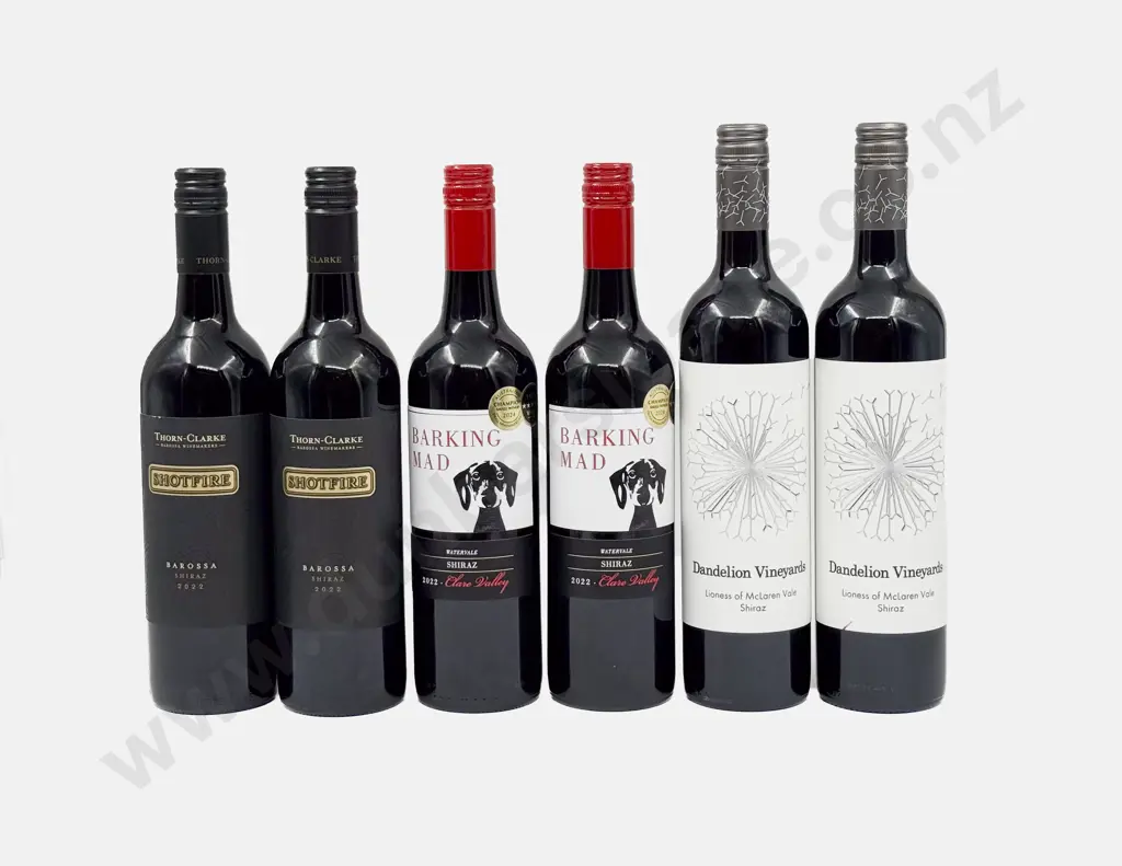Six Australian Assorted Shiraz Image 1++