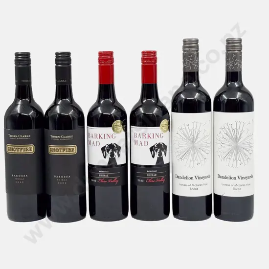 Six Australian Assorted Shiraz