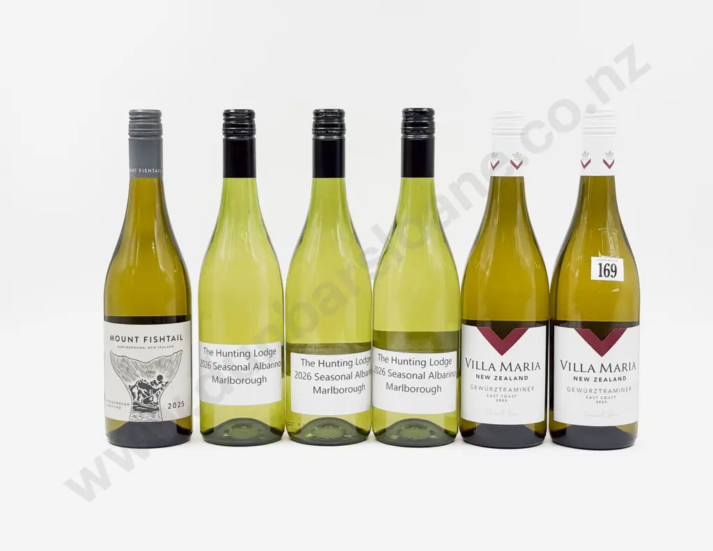Four NZ Albarino & Two NZ Gewurztraminer Image 1++