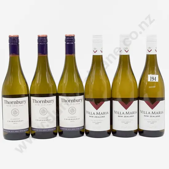 Six NZ Assorted Chardonnay