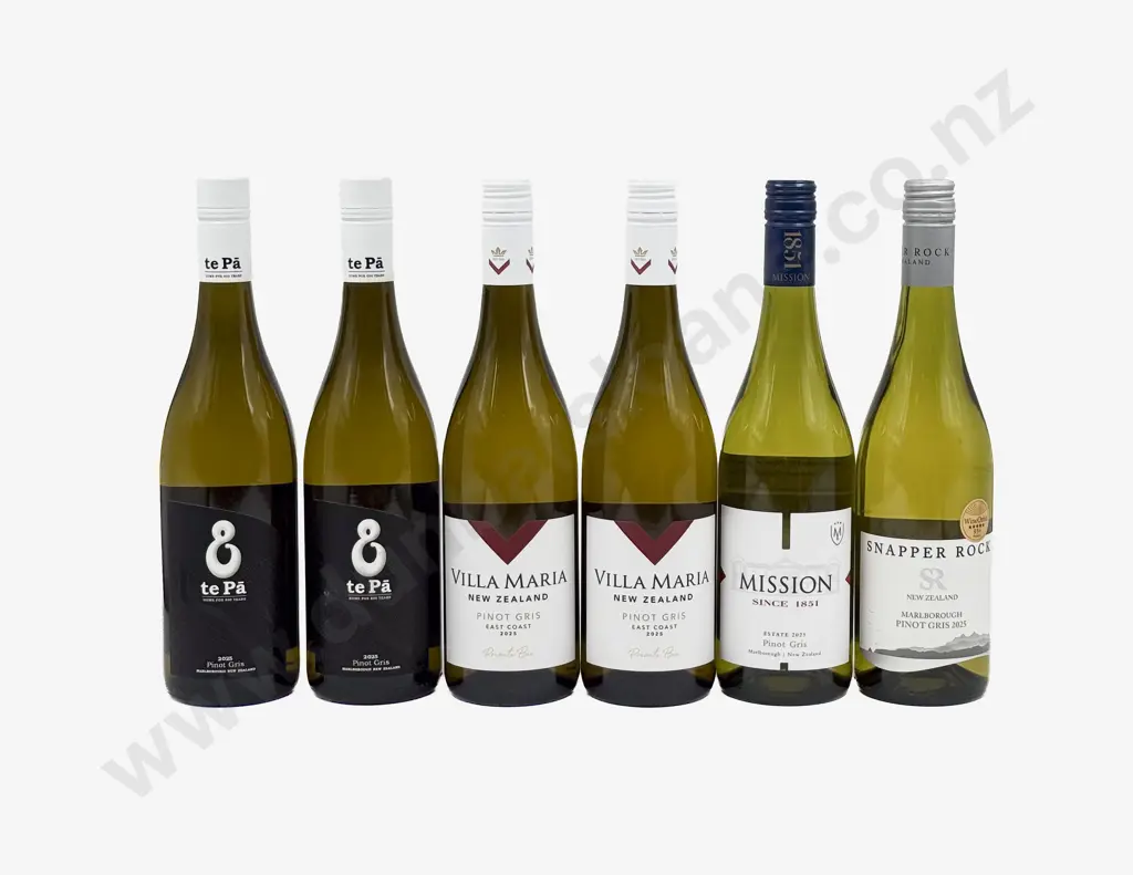 Six NZ Assorted Pinot Gris Image 1++
