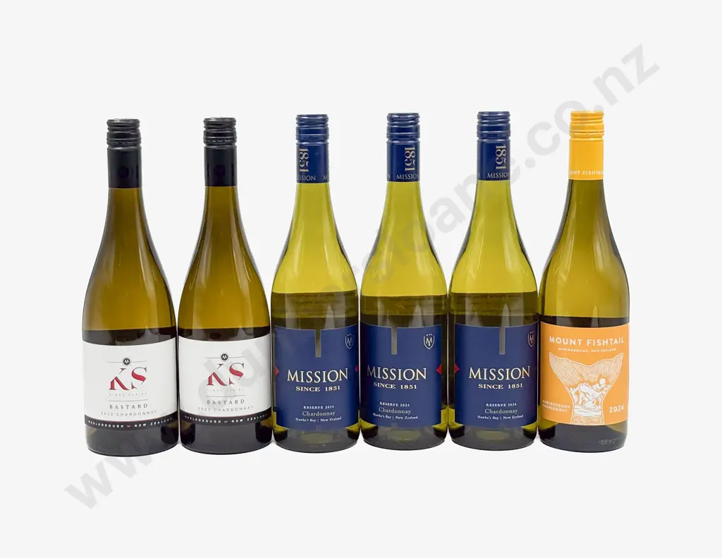 Six NZ Assorted Chardonnay Image 1++