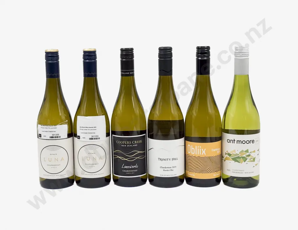 Six NZ Assorted Chardonnay Image 1++