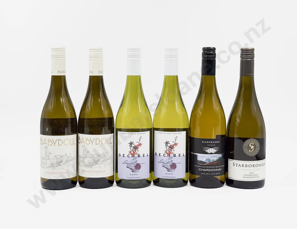 Six NZ Assorted Chardonnay Image 1++
