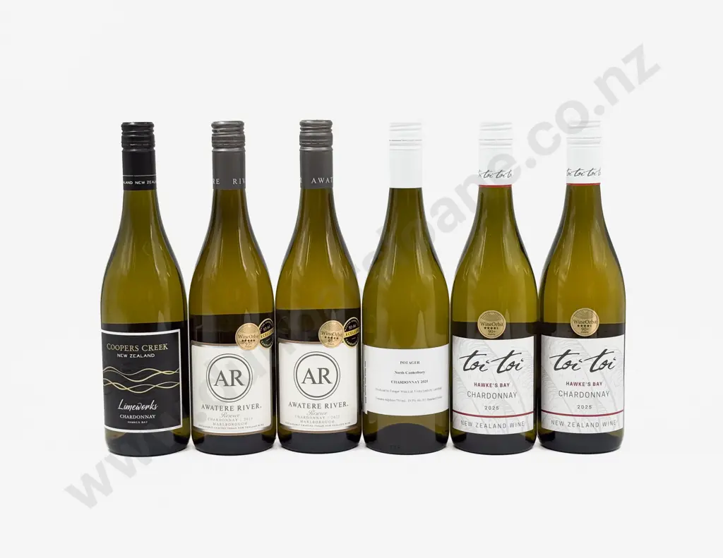 Six NZ Assorted Chardonnay Image 1++
