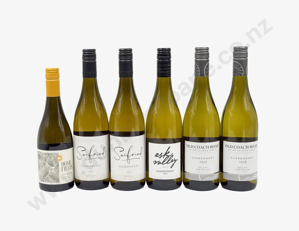Five NZ Chardonnay & One NZ Chardonnay 500ml Image 1++