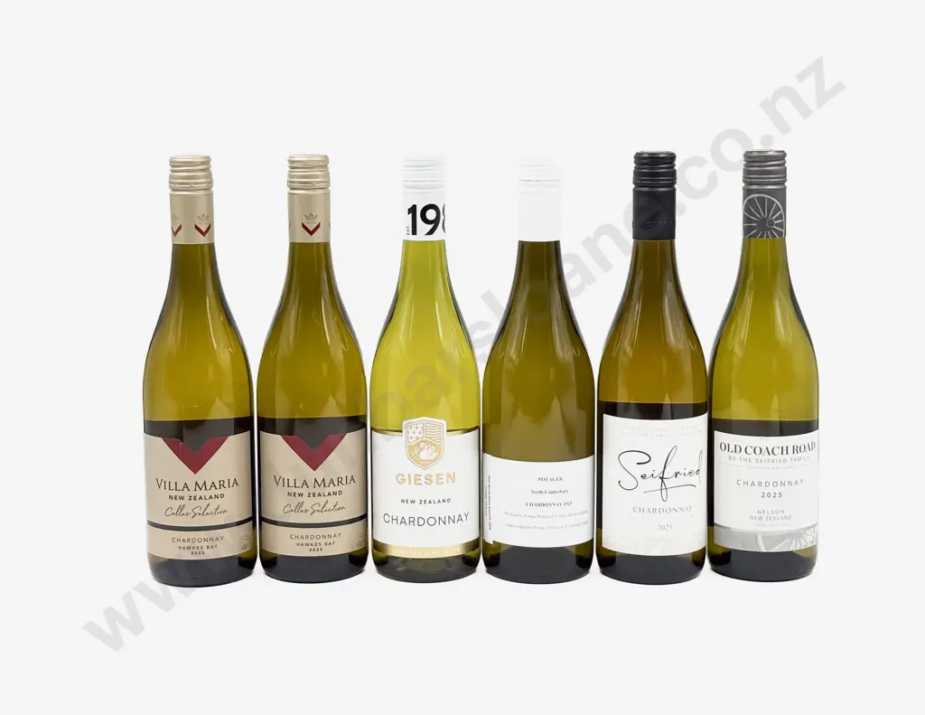 Six NZ Assorted Chardonnay Image 1++
