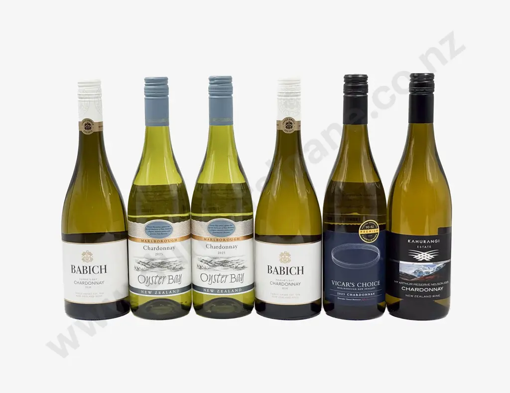 Six NZ Assorted Chardonnay Image 1++