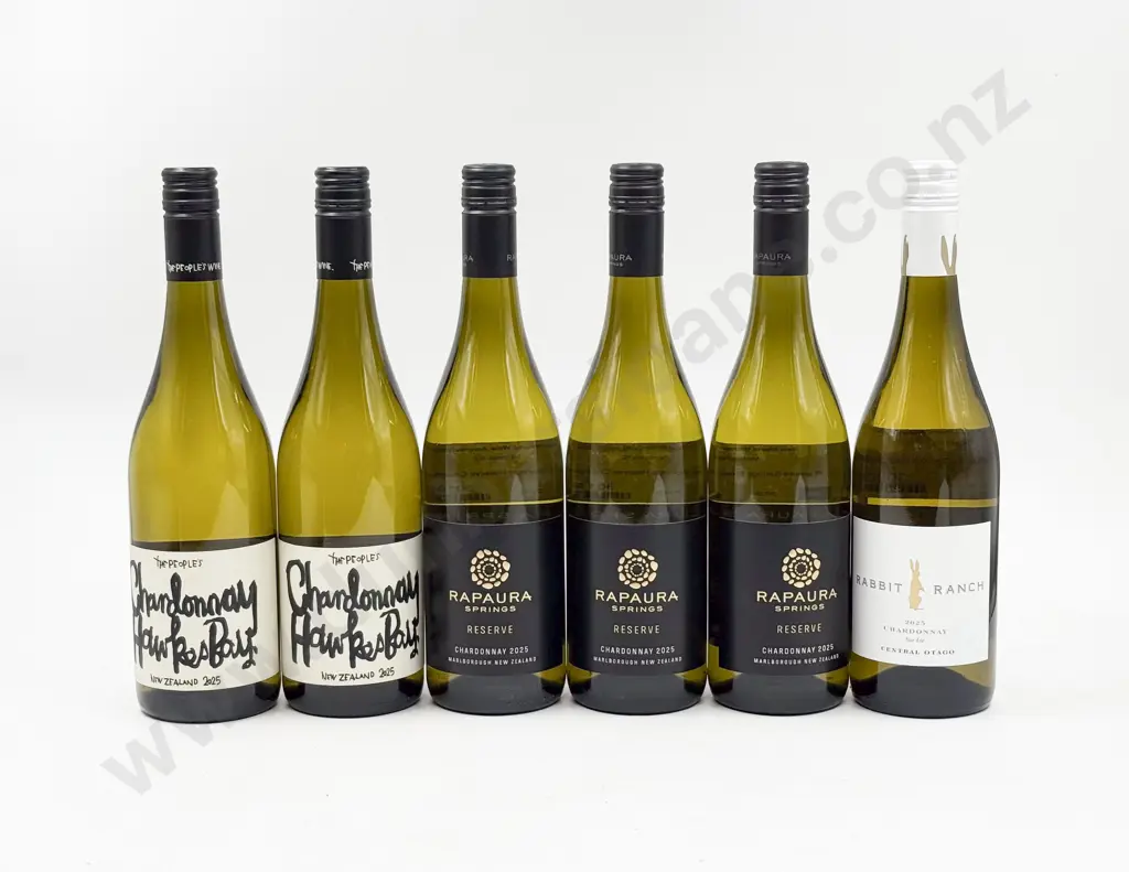 Six NZ Assorted Chardonnay Image 1++