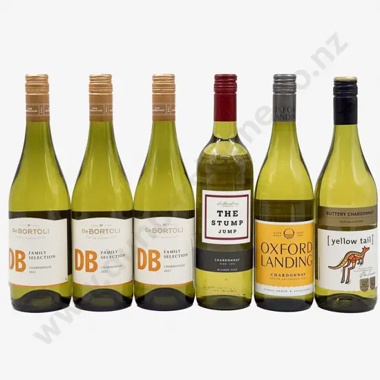 Six Australian Assorted Chardonnay