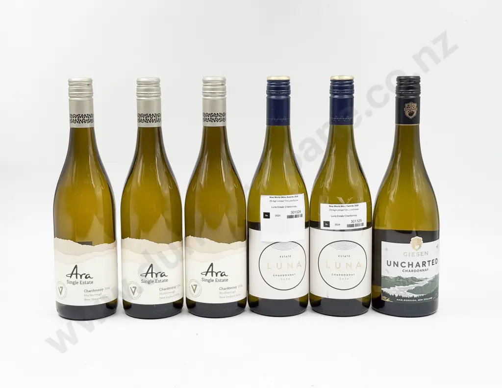 Six NZ Assorted Chardonnay Image 1++