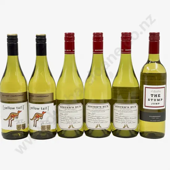 Six Australian Assorted Chardonnay