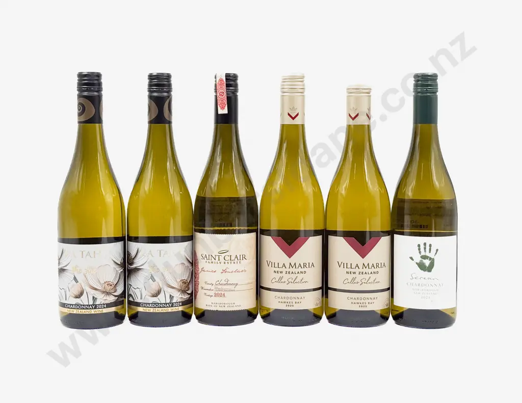 Six NZ Assorted Chardonnay Image 1++