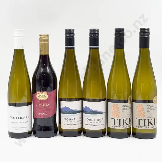 Five NZ Gewurztraminer & One Australian Cienna