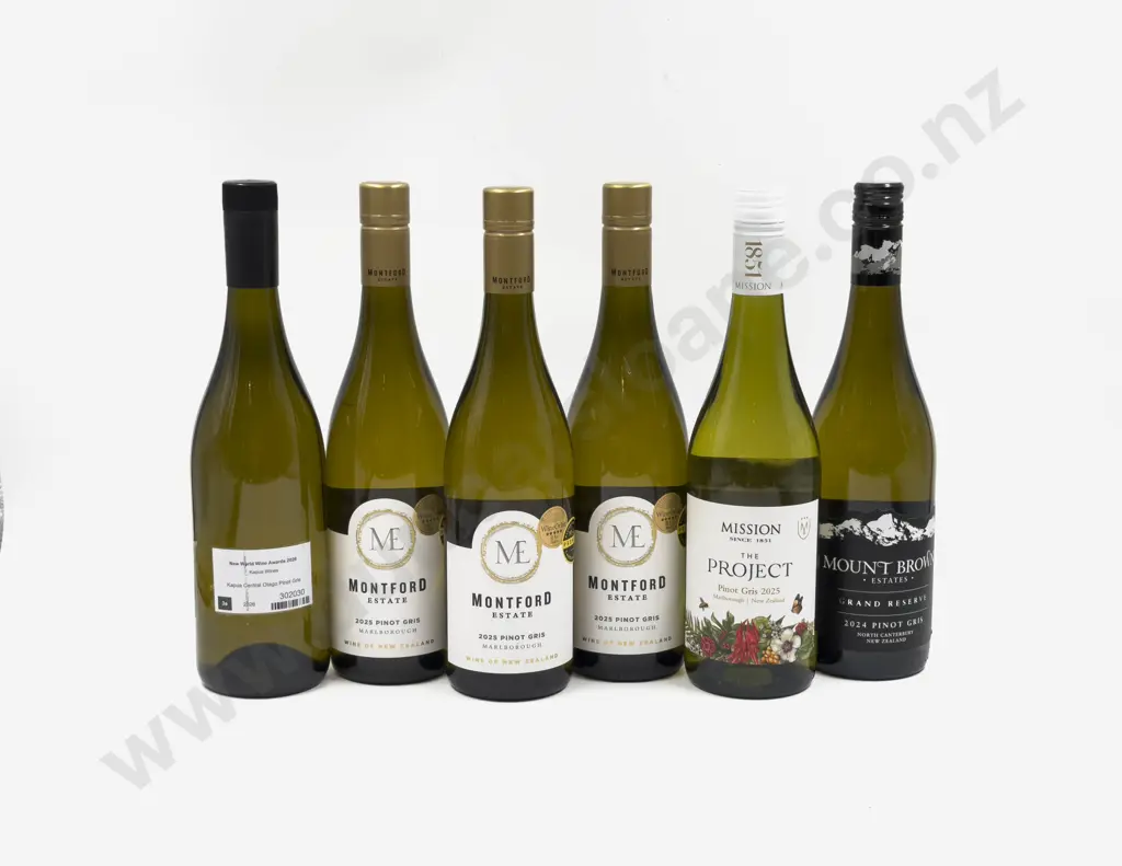 Six NZ Assorted Pinot Gris Image 1++