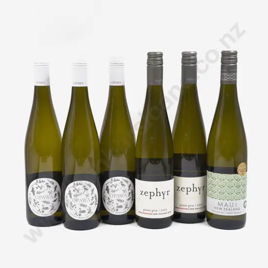 Six NZ Assorted Pinot Gris
