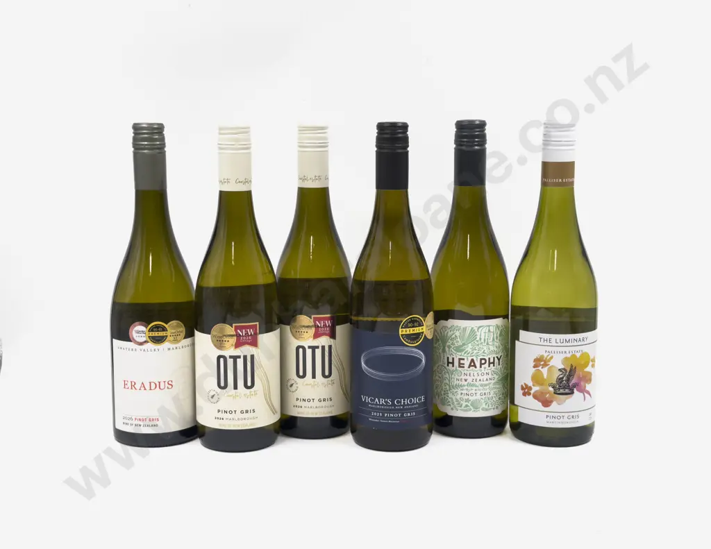 Six NZ Assorted Pinot Gris Image 1++