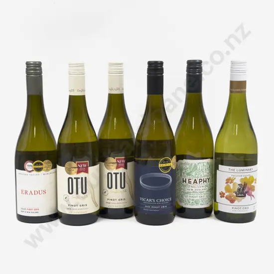 Six NZ Assorted Pinot Gris