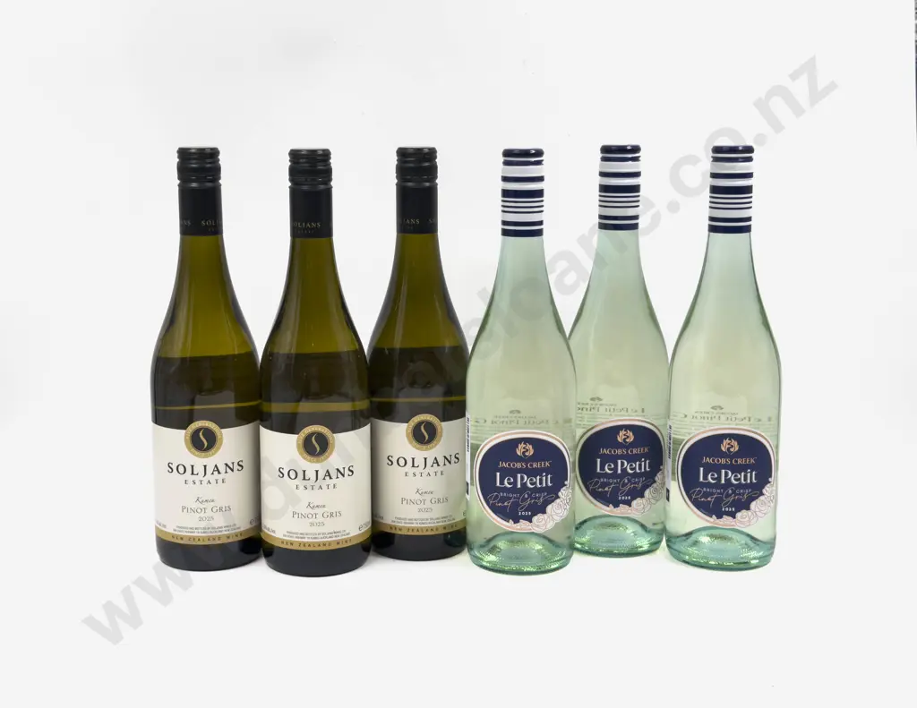 Three NZ Pinot Gris & Three Australian Pinot Gris Image 1++