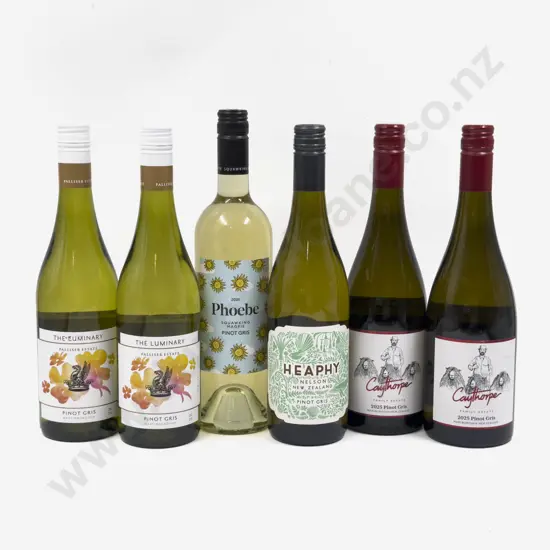Six NZ Asasorted Pinot Gris