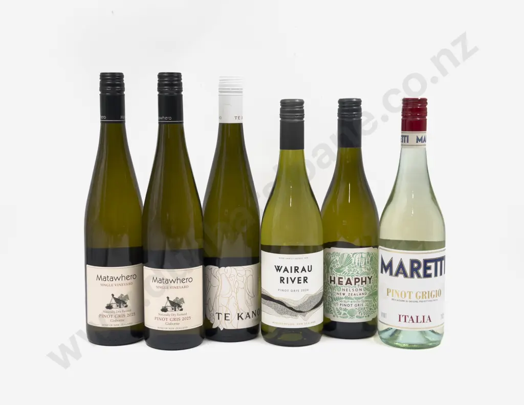 Five NZ Pinot Gris & One Italian Pinot Gris Image 1++