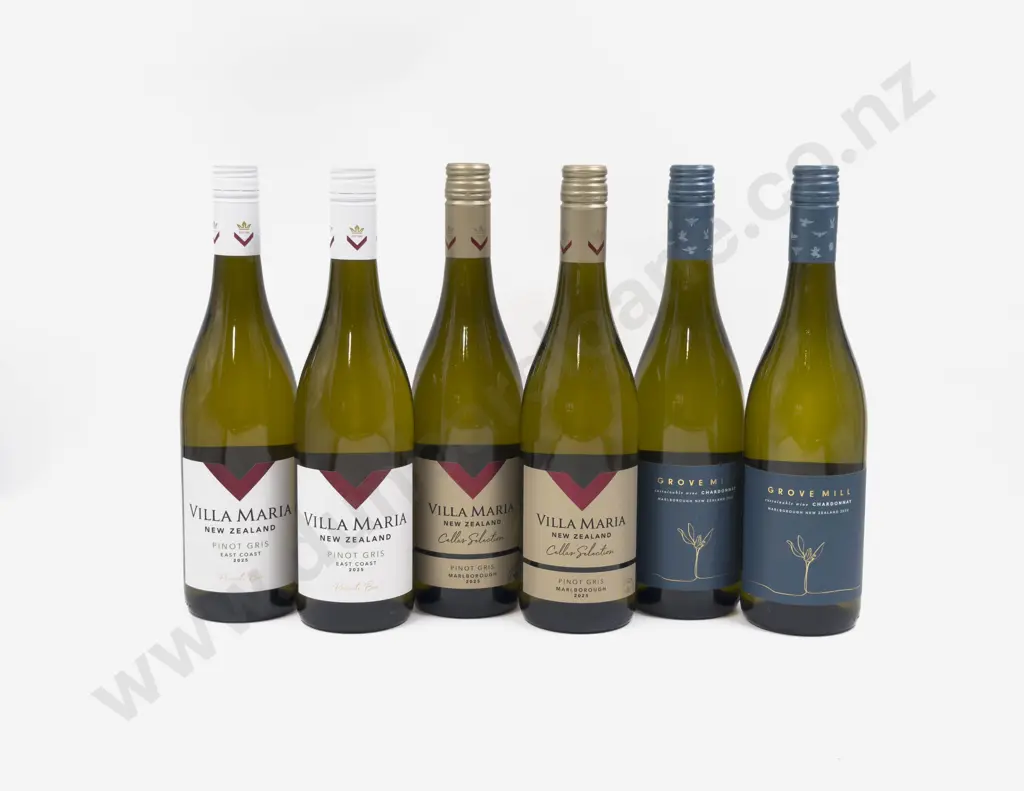 Four NZ Pinot Gris & Two NZ Chardonnay Image 1++