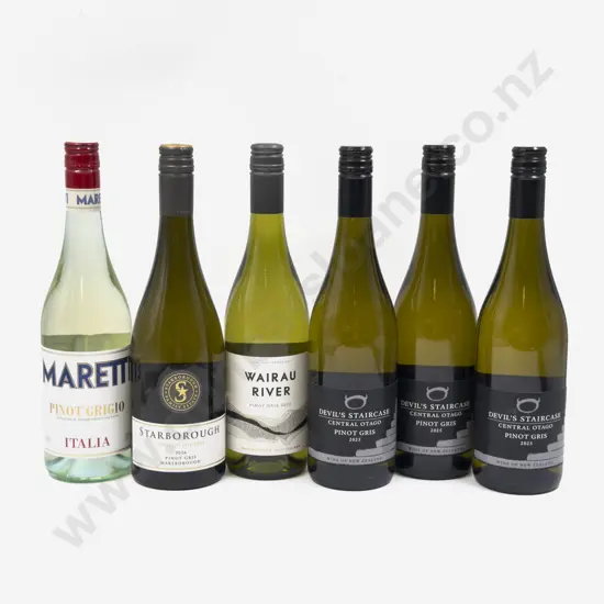 Five NZ Assorted Pinot Gris & One Italian Pinot Gris