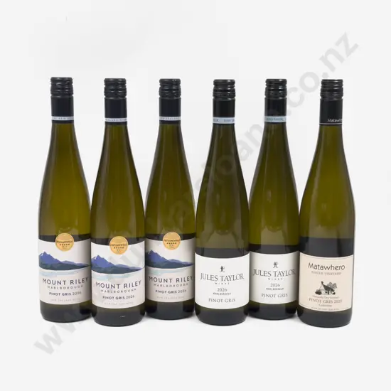 Six NZ Assorted Pinot Gris