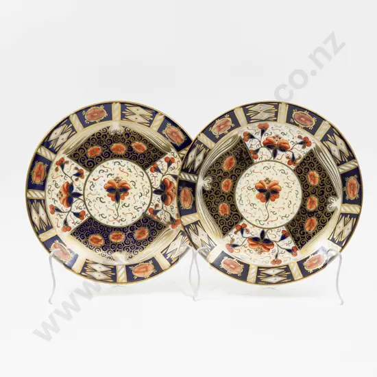 Pair Late C19th Probably Royal Crown Derby Imari Plates